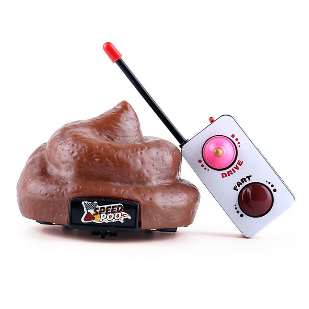 Funny Remote Control Poop Car Toy - RC Prank Shit Vehicle for Kids, Pets & Family Games - Great for Parties & Gifts (Includes Screwdriver) - Perfect for Birthday Pranks, Pet Entertainment & Family Fun Nights