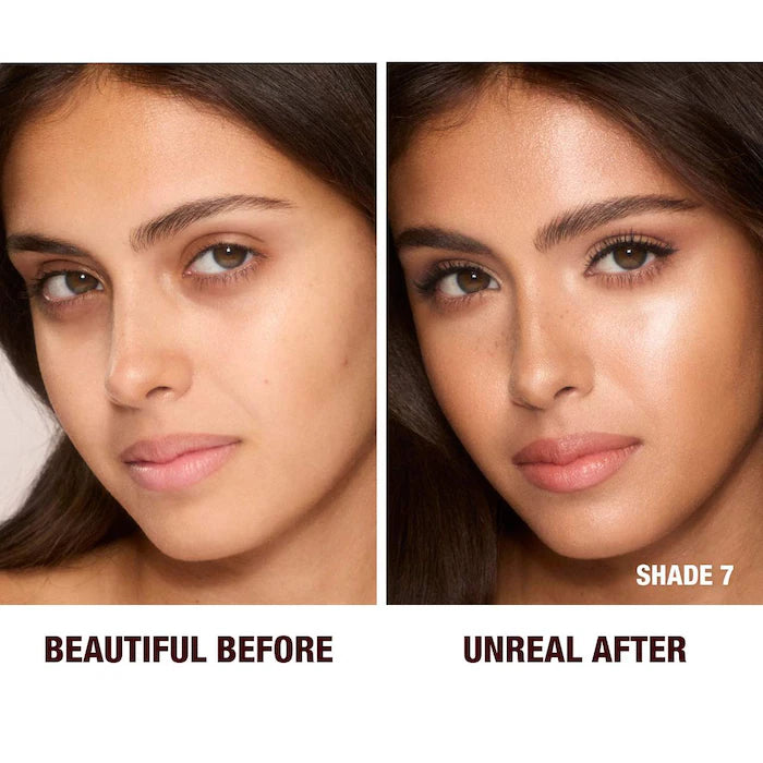 Charlotte Tilbury Unreal Skin Sheer Glow Tint Hydrating Foundation Stick - Lightweight, Buildable Coverage for Natural Glow | Perfect for Daily Wear & Special Occasions