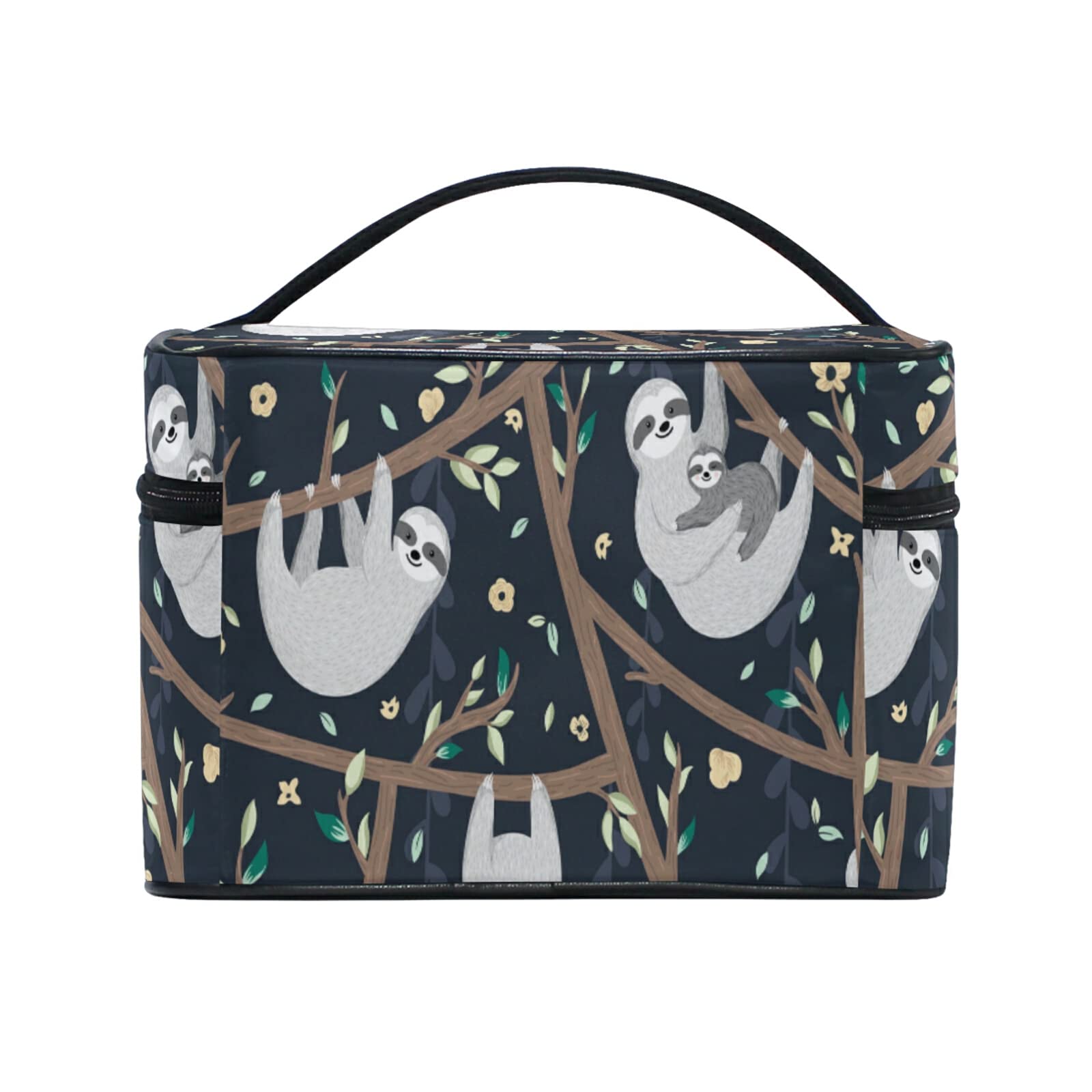 Adorable Baby Flower Sloth Makeup Bag for Women - Waterproof Cosmetic Organizer & Travel Toiletry Case - Perfect for Travel, Gym, and Daily Beauty Essentials Storage