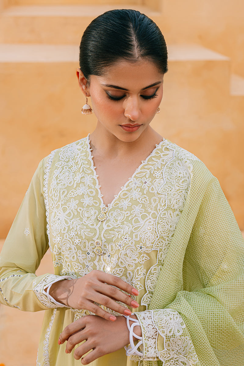 Lime Whisper 2-Piece Set - Stylish Shirt & Dupatta Combo for Women | Perfect for Festivals, Weddings & Special Occasions