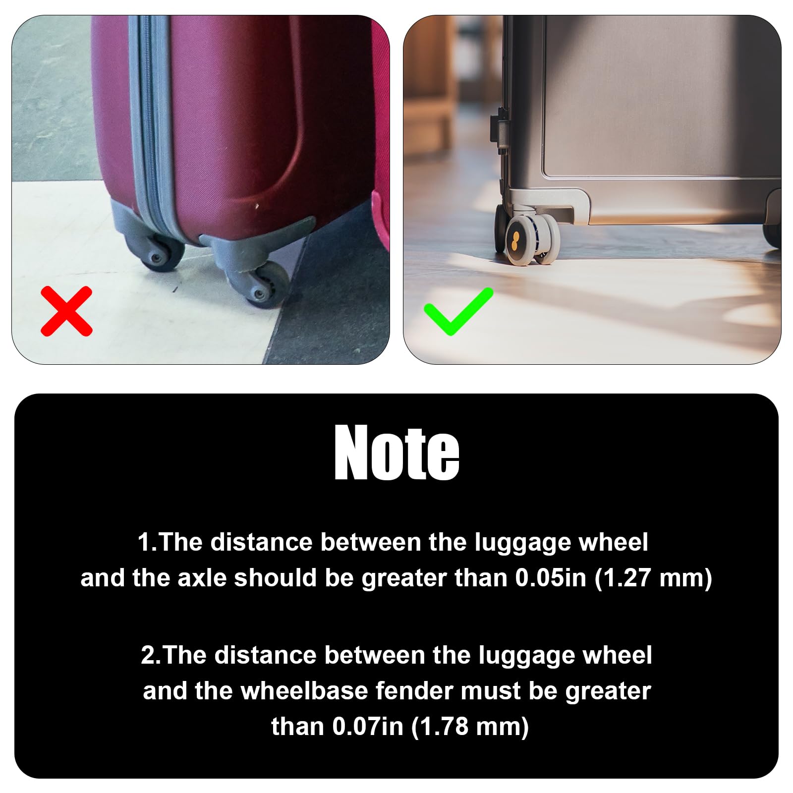 8pcs Silicone Luggage Wheel Covers - Universal Spinner Suitcase Caster Protectors, Noise Reduction & Anti-Wear Travel Accessories for Most 8-Wheel Luggages (Dark Red) - Perfect for Airports, Hotels & Smooth Rolling on Various Surfaces