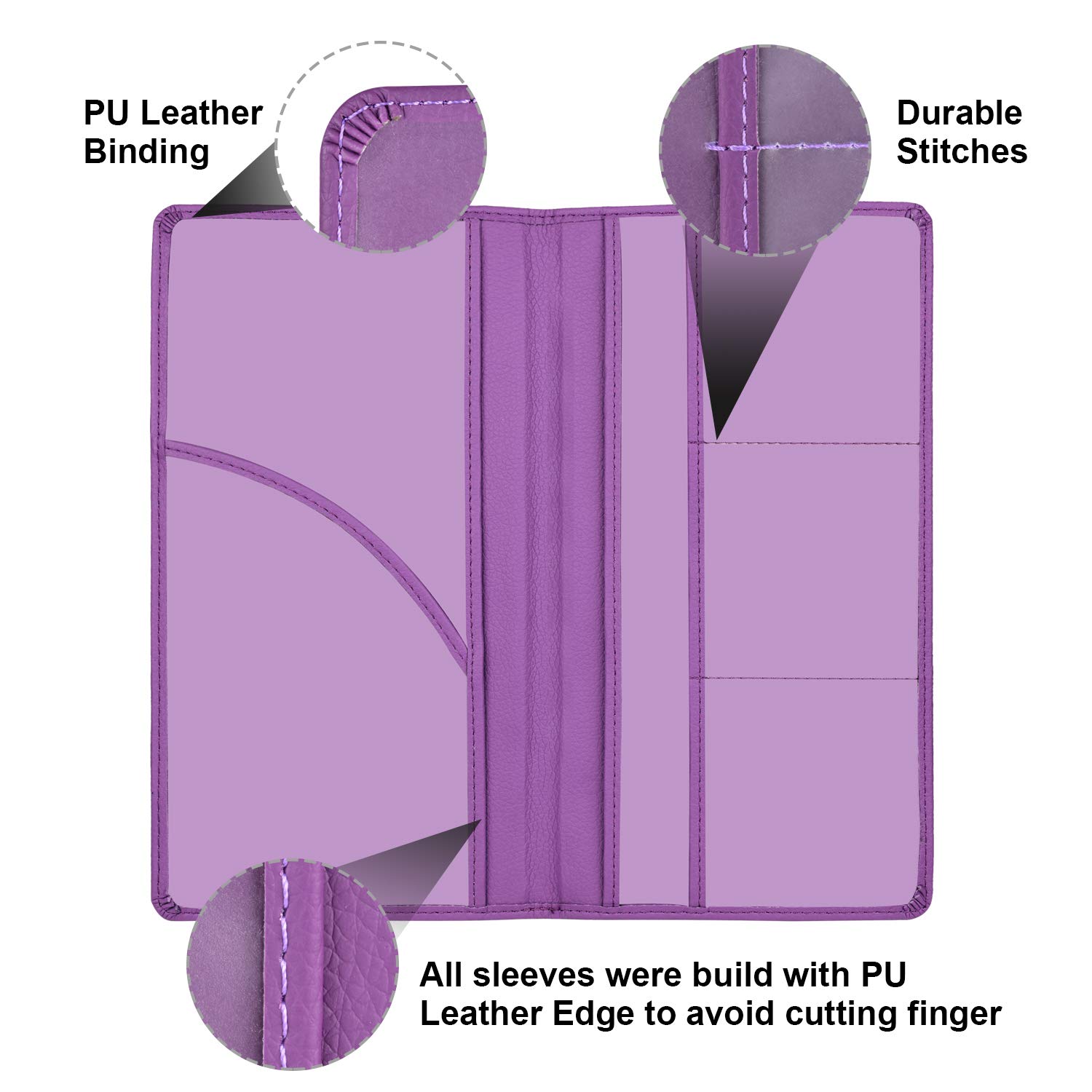 Magnetic Car Registration & Insurance Card Holder - Purple Vehicle Glove Box Organizer for Women | Essential Document Storage for Driver's License, Credit Cards & Auto Papers | Perfect for Road Trips & Daily Commute