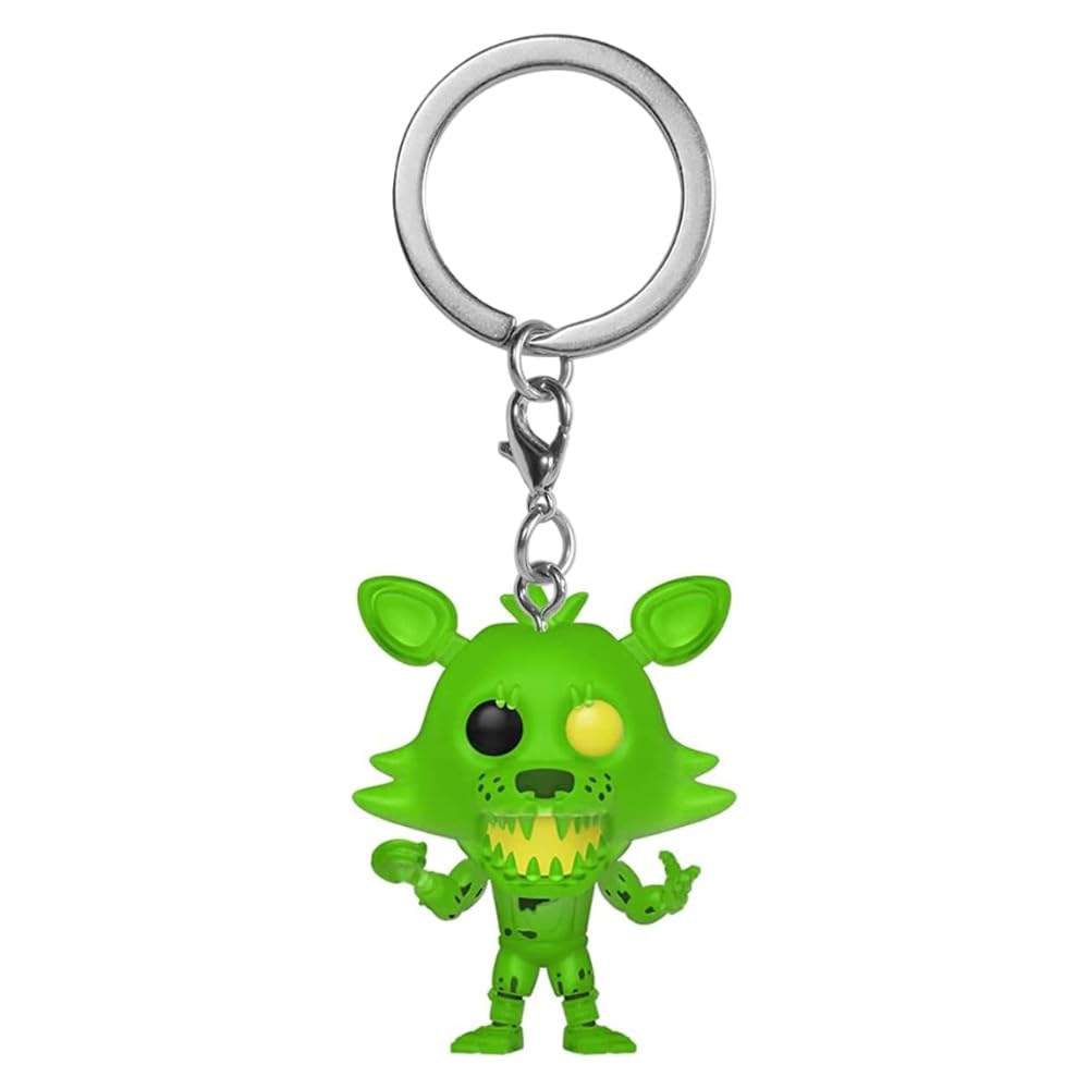 Funko Pop Keychain: Five Nights at Freddy's - Radioactive Foxy - Official FNAF Collectible Mini Figure Keyring - Perfect Gift for Video Game Fans - Great for Backpacks, Keychains & Gamer Collectibles