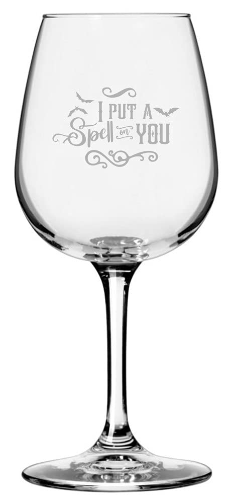 Happy Halloween Etched 12.75oz Wine Glass - Party & Home Decor