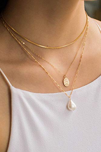 ALEXCRAFT 6PCS 14K Gold Plated Brass Box Chain Necklace Bulk - 16 Inch Jewelry Making Supplies for DIY, Gifts & Fashion Accessories - Perfect for Crafting, Layering & Everyday Wear