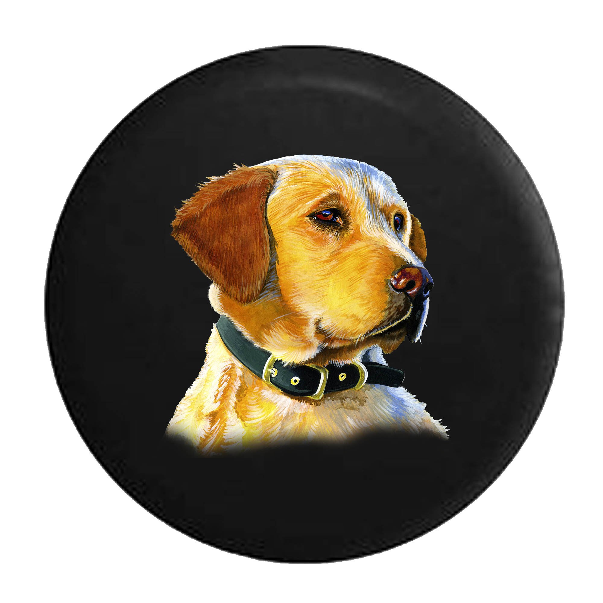 American Unlimited Golden Retriever Dog Lover Spare Tire Cover 26-27.5 Inch Black - Waterproof SUV Truck Accessory for Pet Lovers & Outdoor Adventures