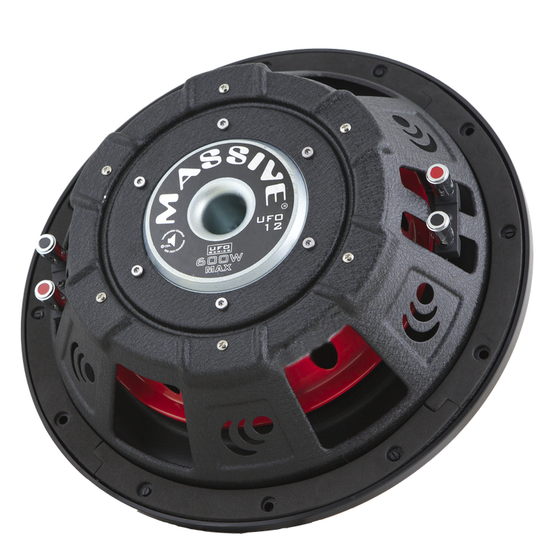 UFO12V2 12-Inch 300 Watts RMS Dual 4 Ohm Slim Car Subwoofer - Powerful Bass for Trucks, SUVs & Compact Vehicles