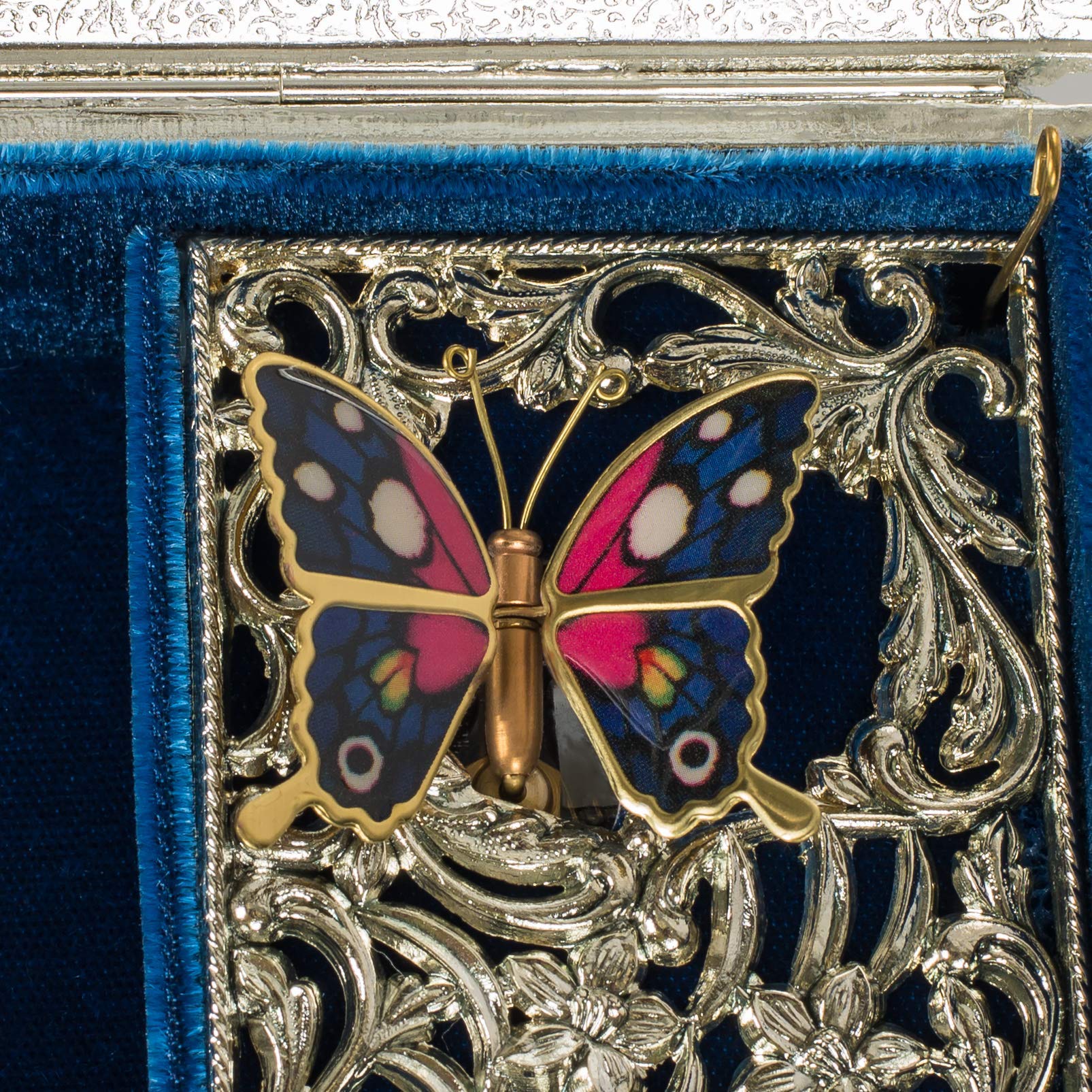 Silver Animated Butterfly Musical Jewelry Box with Moving Wings - Plays Vivaldi's Spring - Perfect Gift for Birthdays, Anniversaries & Home Decor