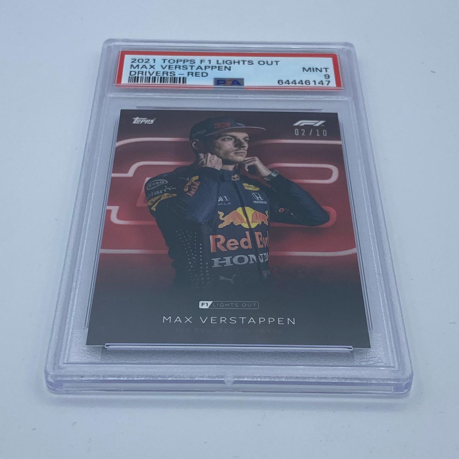 PSA 9 Graded 2002 Topps Max Verstappen Red Parallel Racing Card - Perfect for F1 Collectors & Sports Memorabilia Displays