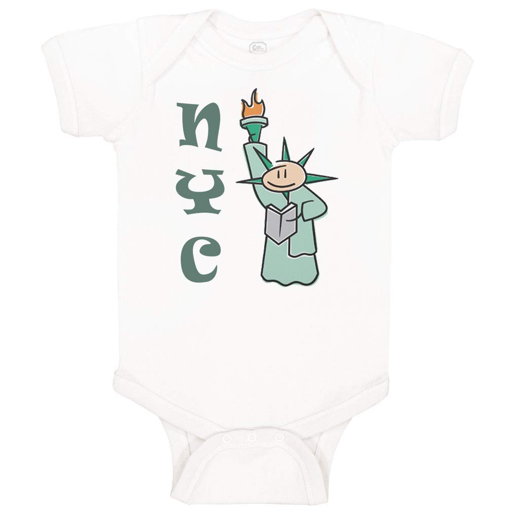Custom Personalized Baby Bodysuit - NYC Valentine's Love Funny Cotton Onesie for Boys & Girls - White Newborn Outfit - Perfect for Valentine's Day, Baby Showers & First Photos