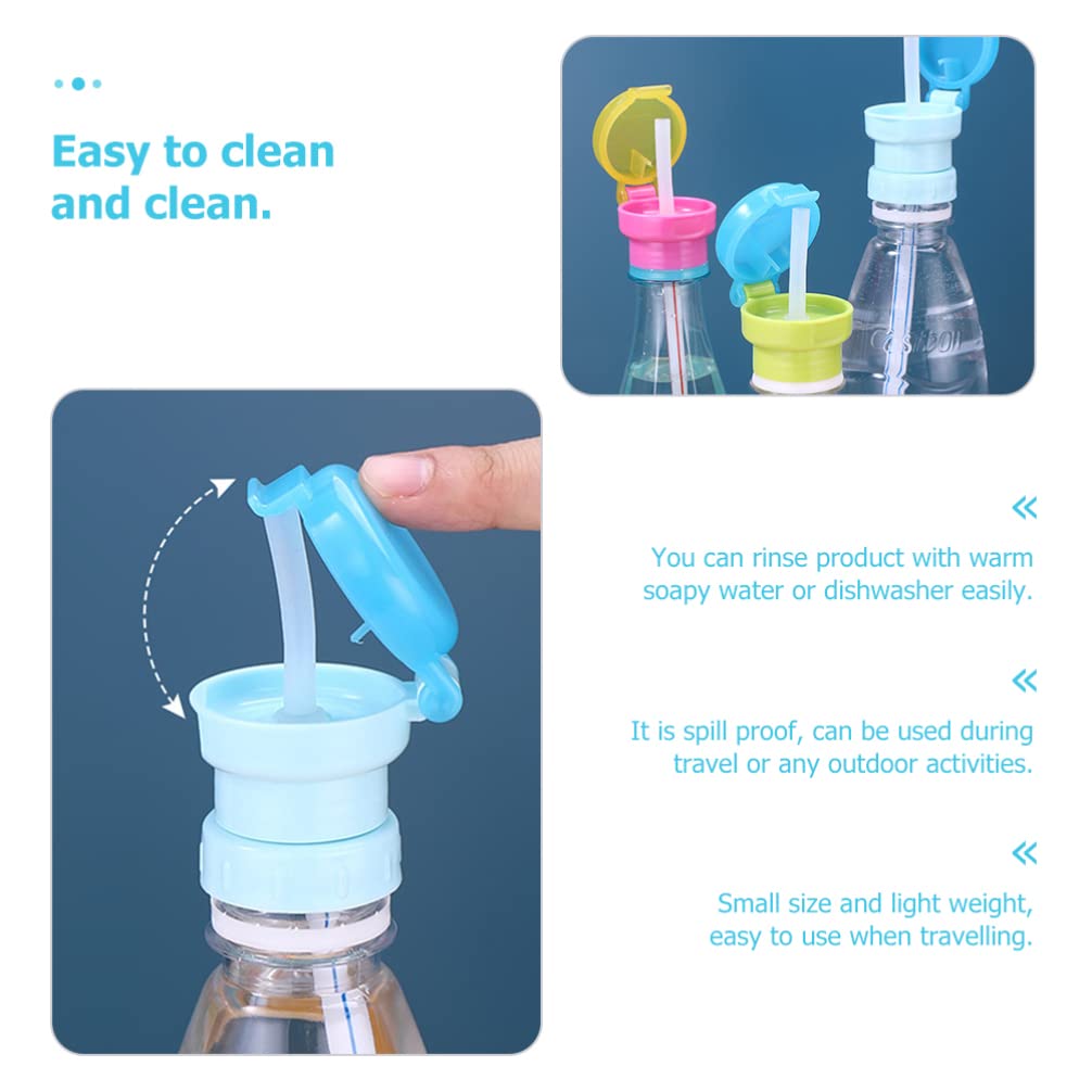 Spill-Proof Toddler Bottle Lid Cover - Leak-Proof Conversion Top for Juice, Soda & Beverages - Child-Safe Anti-Spill Cap for Kids' Drink Bottles - Perfect for Travel, School & Mess-Free Snacking
