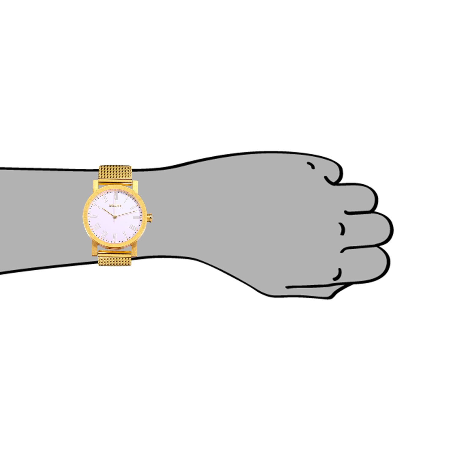 MEDOTA Stainless Steel Waterproof Watch for Women - Swiss Quartz Movement, Elegant Gold Design (Model 21904) | Perfect for Everyday Wear, Office, and Special Occasions