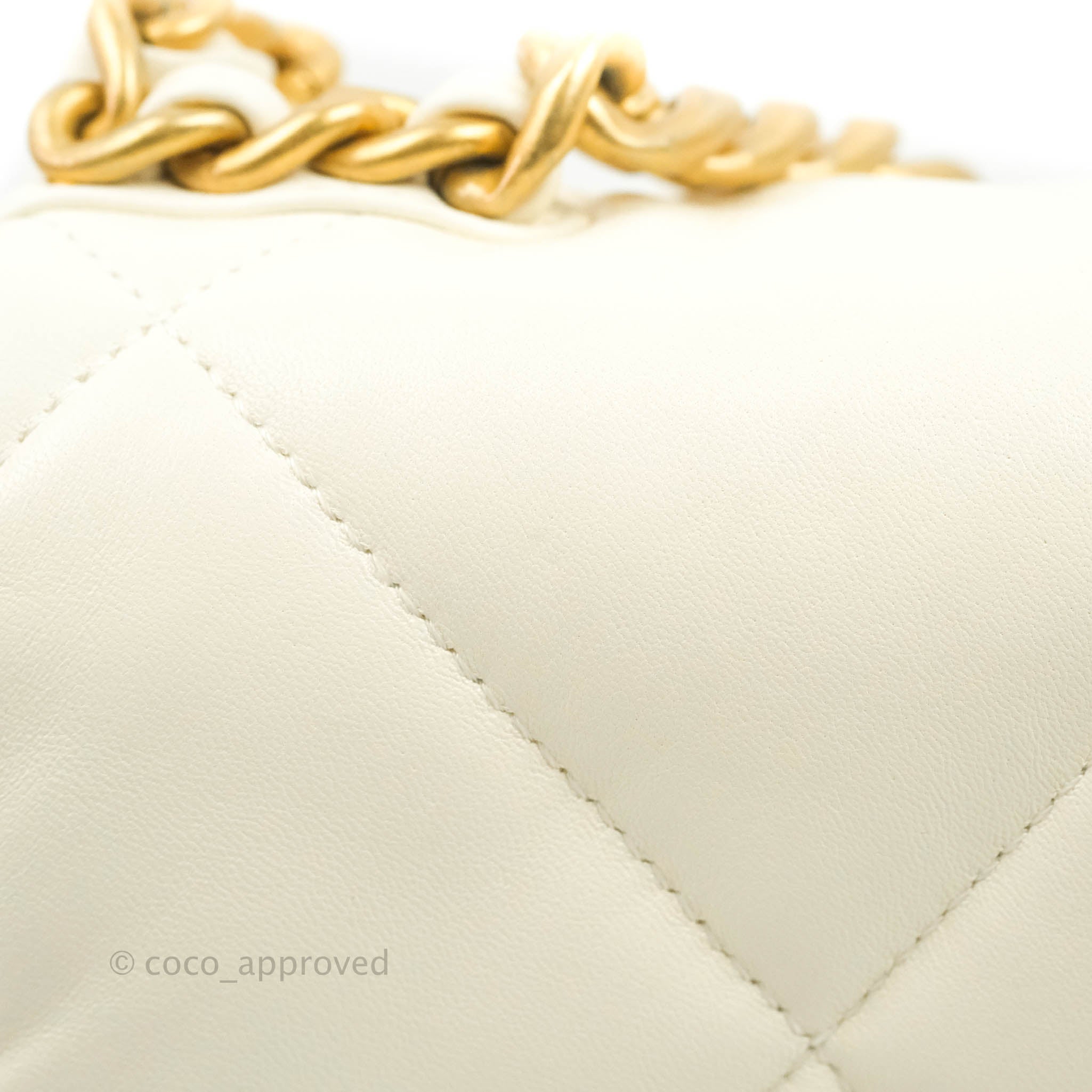 Chanel 19 Small White Mixed Hardware Handbag - Luxury Designer Shoulder Bag for Women | Perfect for Everyday Use, Parties & Special Occasions