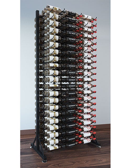 378 Bottle 7 Foot DLX Island Wine Rack Display - Perfect for Wine Cellars, Bars, and Restaurants Storage Organization