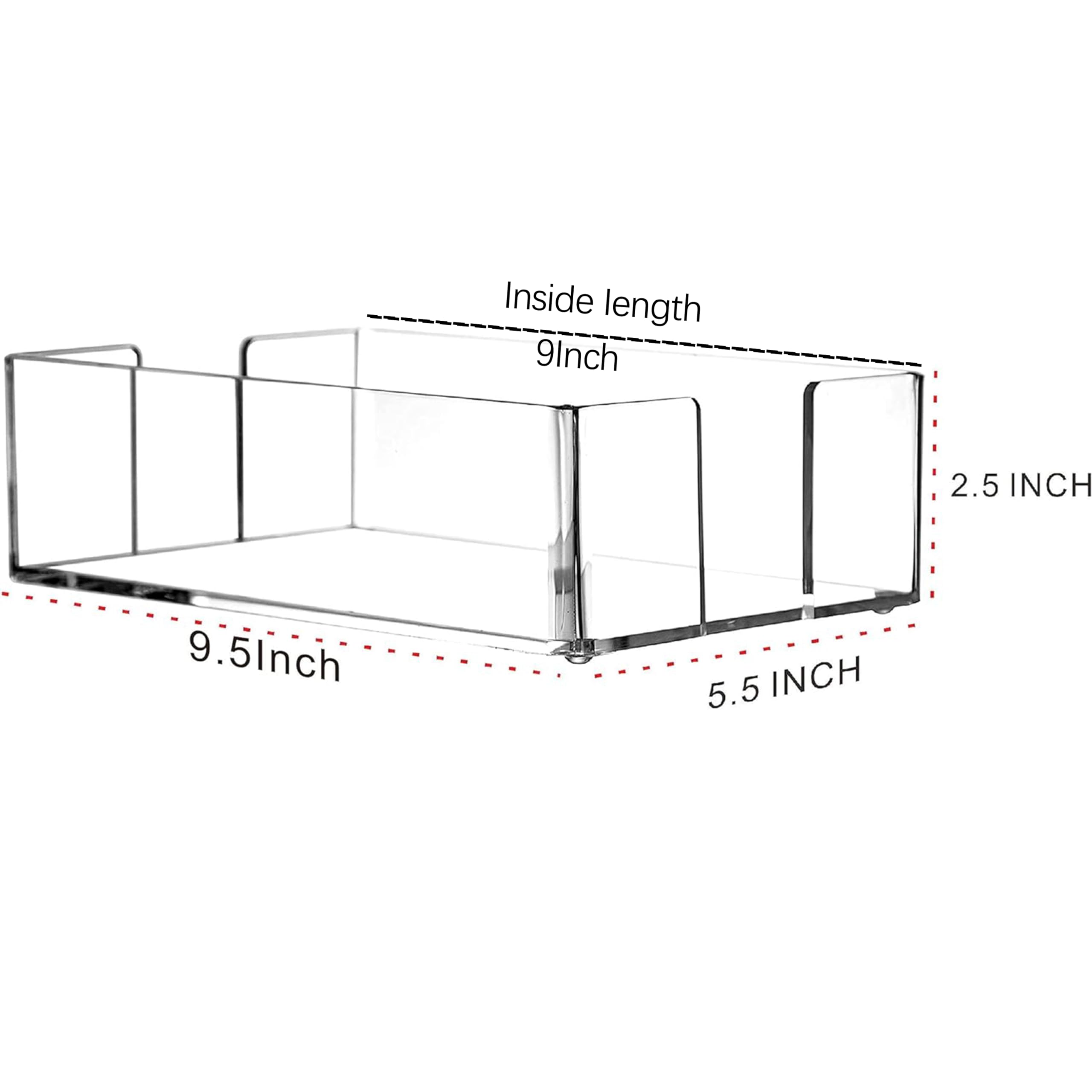 Modern Clear Acrylic Napkin Holder for Table - 9