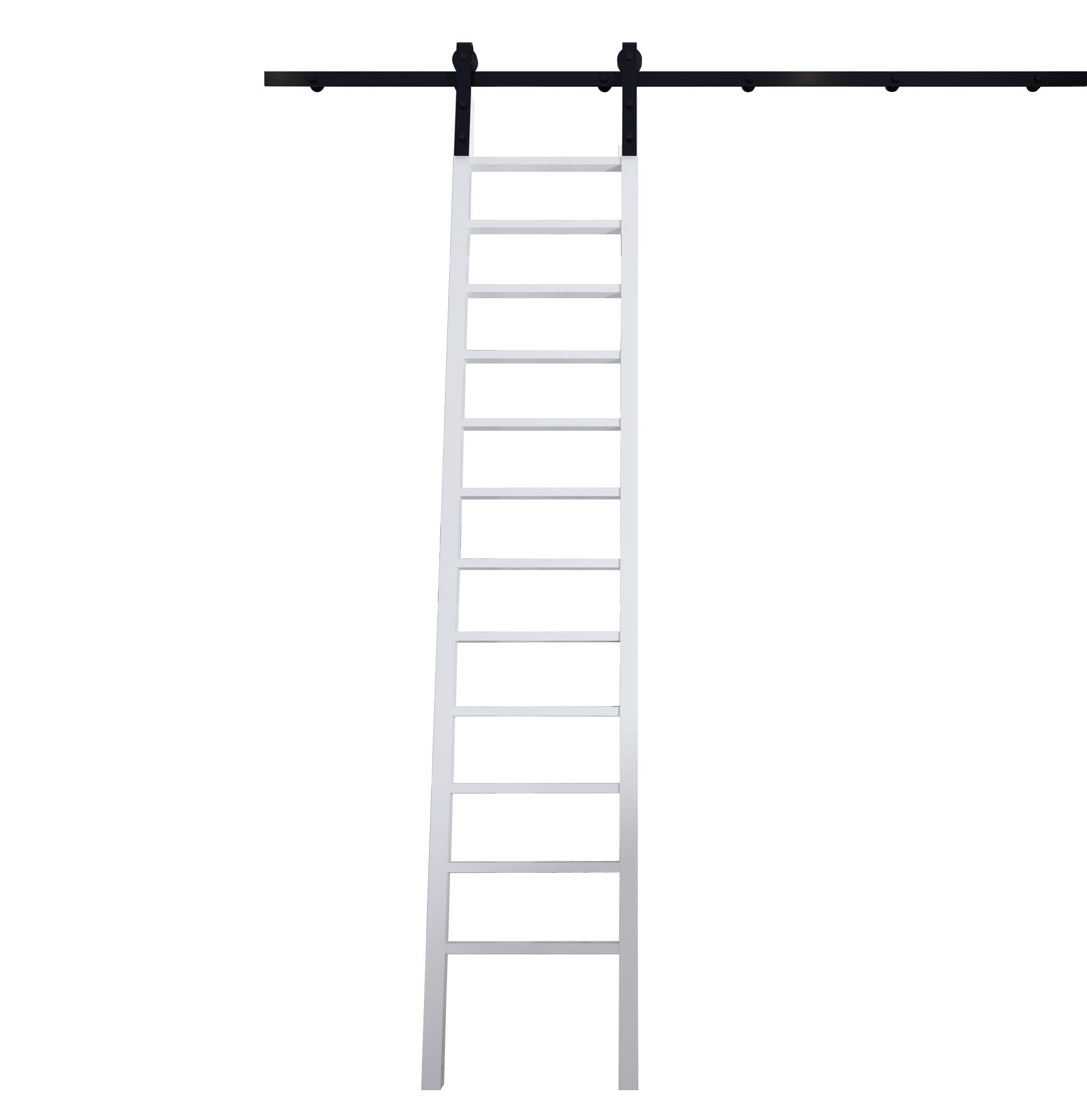 5 FT (1525 mm) Rolling Ladder Hardware Kit - Heavy Duty Sliding Library Ladder Track System for Bookshelves, Lofts & Home Storage Solutions