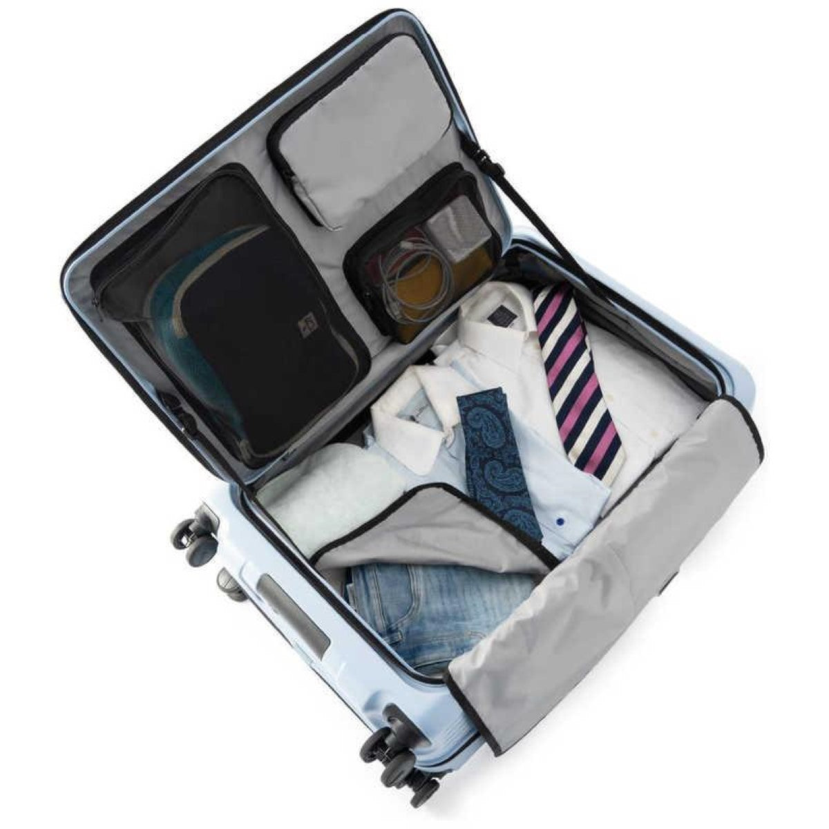 A.L.I MAXBOX 8011 Expandable Luggage with Brake Wheels & Front Cover - Perfect for Air Travel, Business Trips & Family Vacations