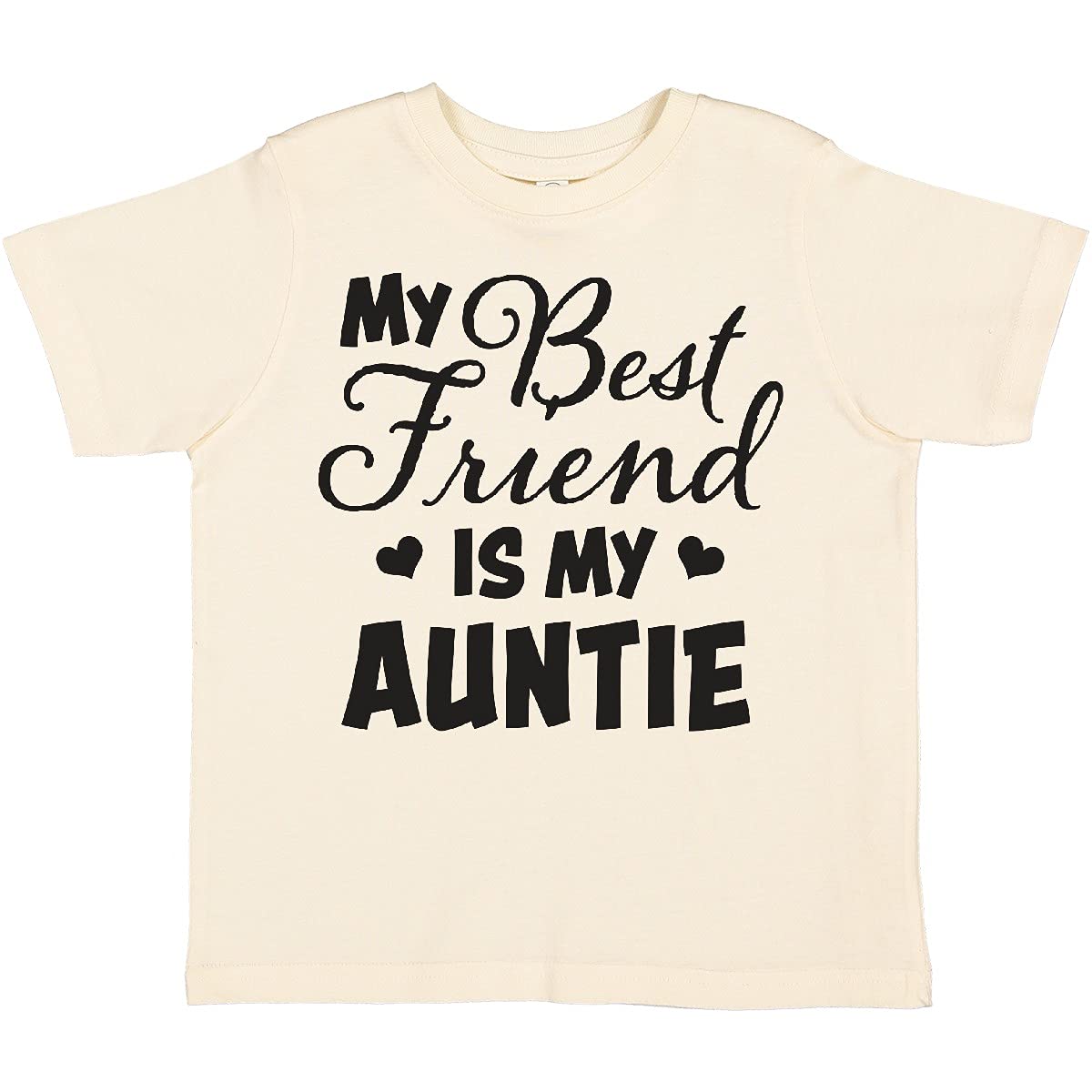 My Best Friend is My Auntie with Hearts Toddler T-Shirt for Family Gatherings and Playdates