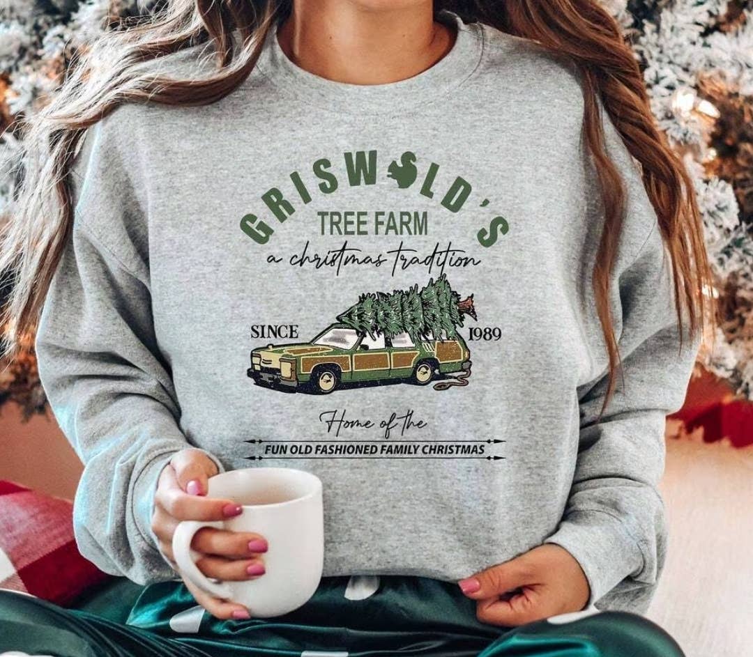 Griswold's Christmas Sweater - Cozy Grey Holiday Pullover for Family Gatherings & Ugly Christmas Parties