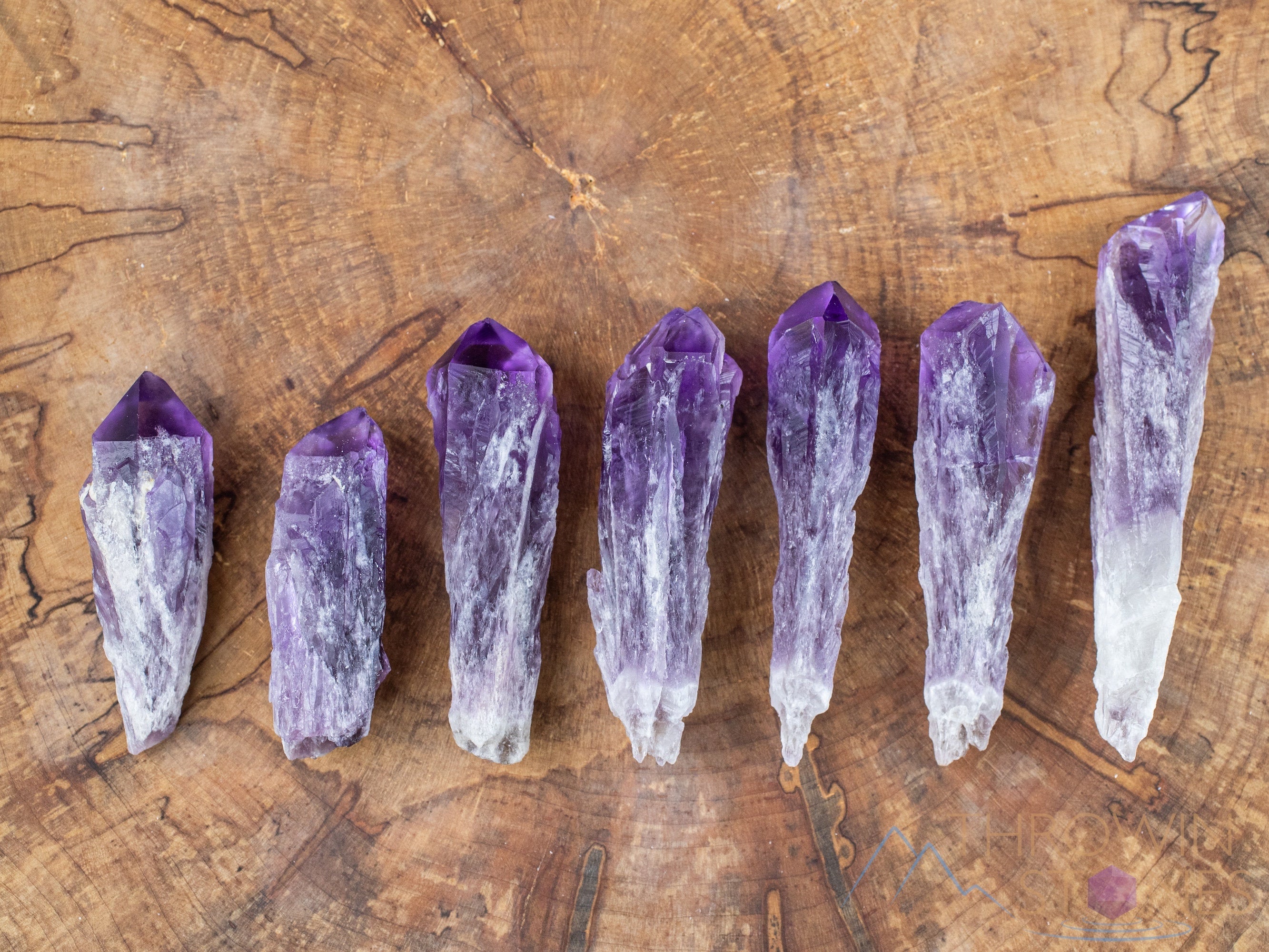 Natural Raw Amethyst Crystal Wand - Healing Stone, Birthstone for February, Raw Crystals & Gemstones for Meditation, Reiki, Chakra Balancing & Spiritual Healing (E1738)