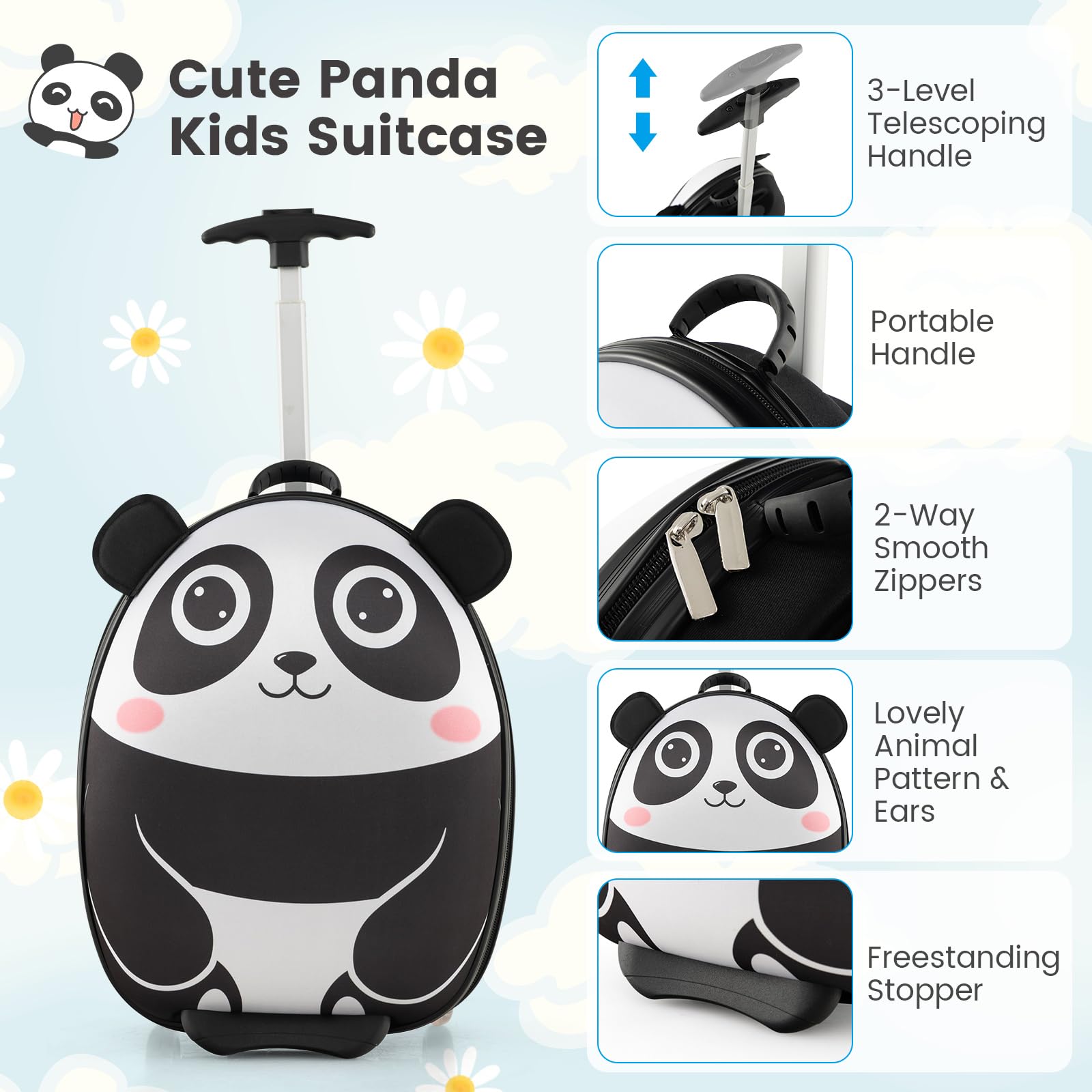 **Goplus 2-Piece Kids Carry-On Luggage Set – 16