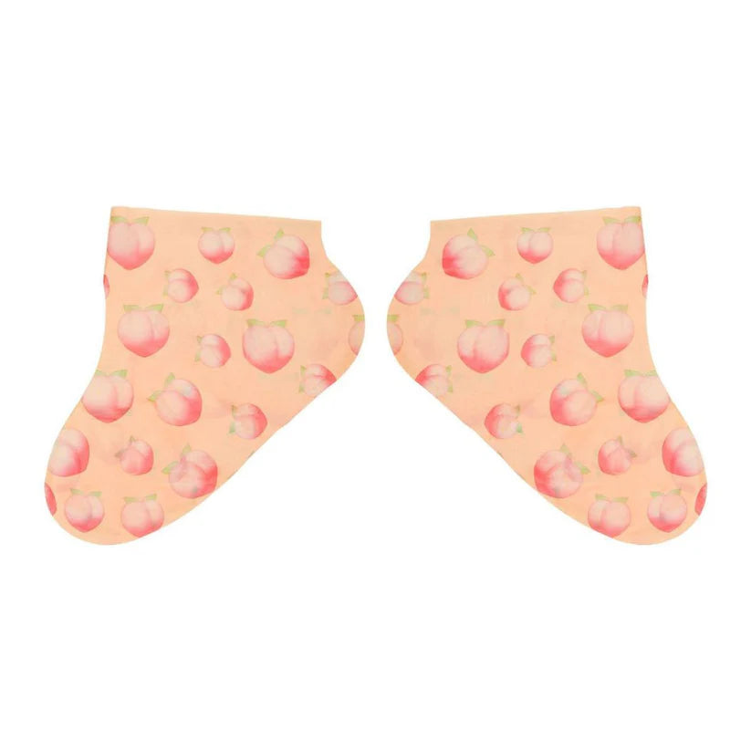 Holler & Glow You Wanna Peach of Me Refreshing Foot Mask - Exfoliating & Moisturizing Treatment for Soft Feet - Perfect for Pedicures, Spa Days & At-Home Self Care