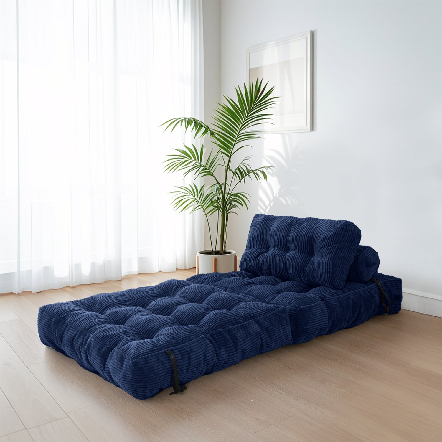 MAXYOYO Corduroy Sofa Bed - Convertible Sleeper Chair with Back Support | Comfortable for Living Room, Guest Room & Small Spaces