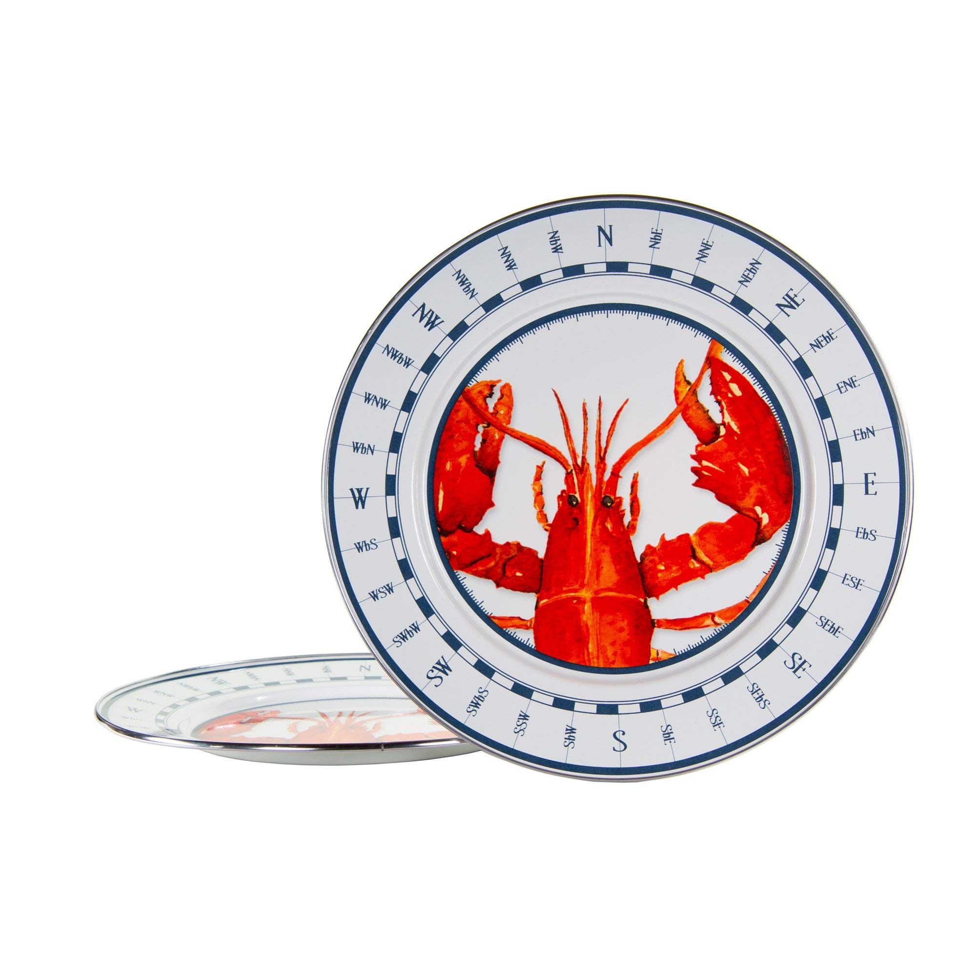 Golden Rabbit Enamel Plates Set - 12.5