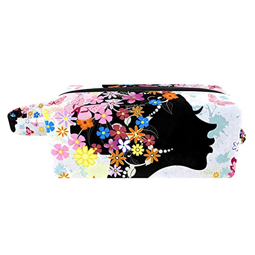 Elegant Butterfly Pink Makeup Bag for Women - Travel Cosmetic Organizer with Zipper & Handle - Perfect for Toiletries, Cosmetics, and Travel Essentials (Ideal for Vacation, Gym, and Daily Use)
