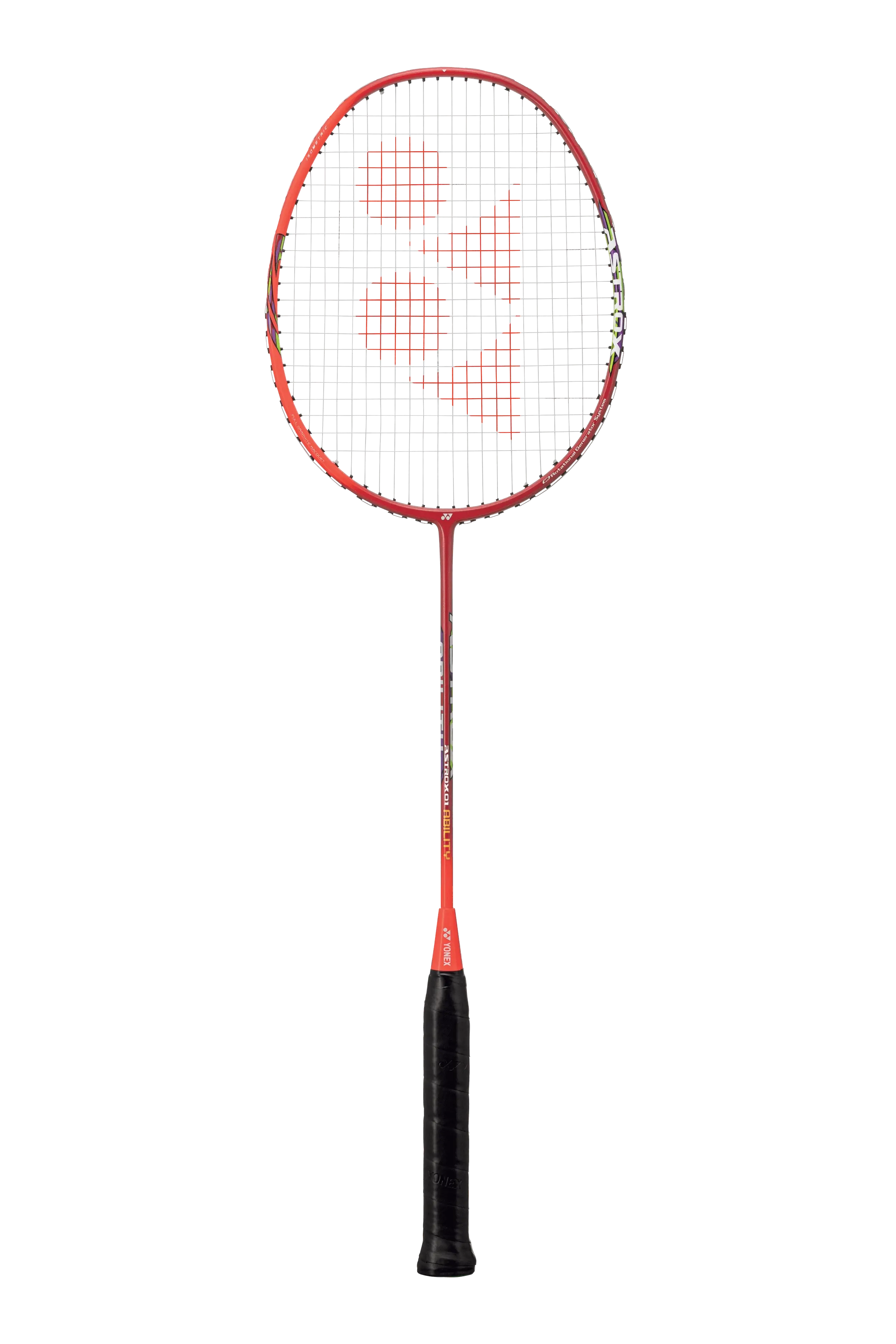 Yonex Astrox 01 Badminton Racket - Pre-Strung with High Tension, Lightweight Carbon Fiber Shaft for Powerful Smashes | Perfect for Competitive Play & Training Sessions (Red)