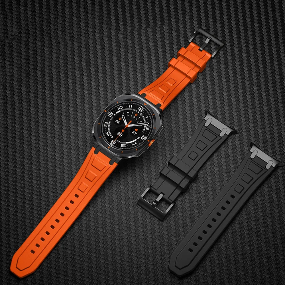 Rocky Silicone Sports Band for Samsung Galaxy Watch Ultra - Durable, Comfortable & Sweatproof Strap for Running, Gym & Outdoor Activities