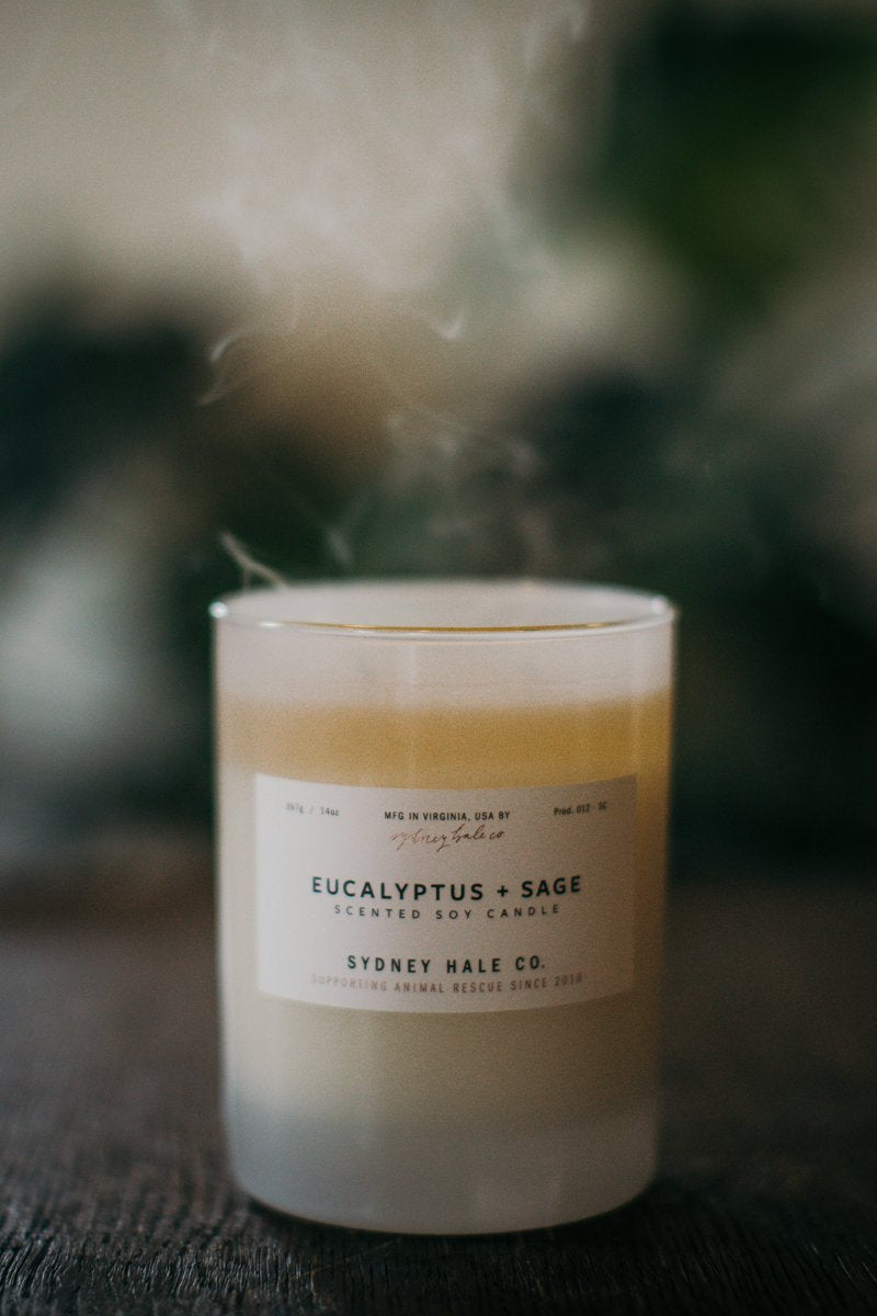 Eucalyptus & Sage Soy Candle - Natural Aromatherapy Candle for Relaxation & Stress Relief | Perfect for Home, Spa & Meditation Spaces