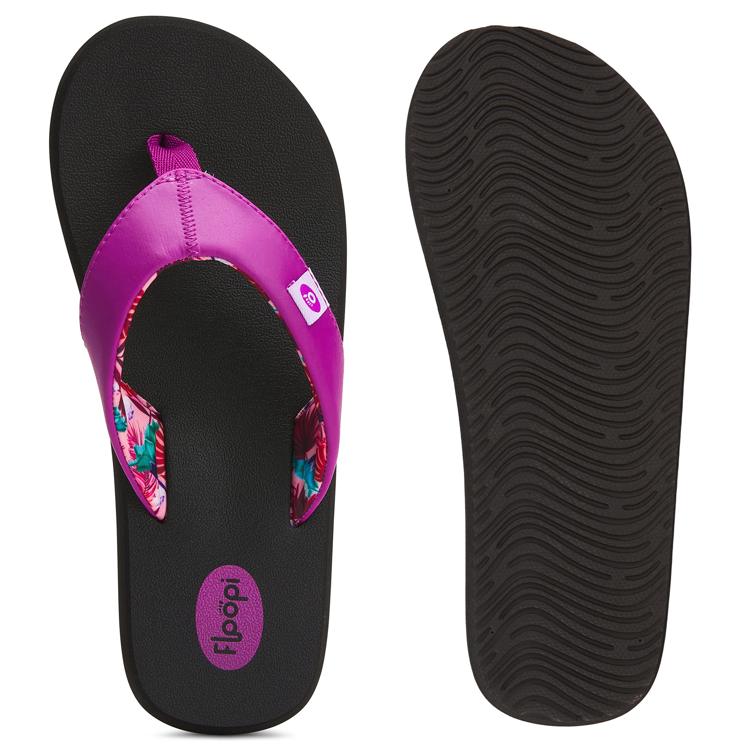 Floopi Women's Flip Flops - Comfortable Yoga Mat Thong Sandals with Anti-Skid Soles for Beach, Pool & Indoor Use | Ladies Summer Casual Footwear