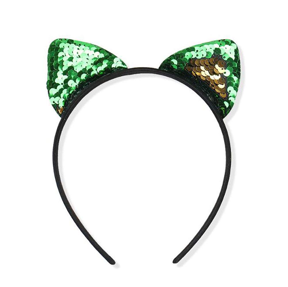 8pcs Sparkling Cat Ear Headbands with Sequins - Cute Hair Hoops for Women & Girls - Perfect for Halloween, Cosplay, Parties & Daily Fashion Accessories