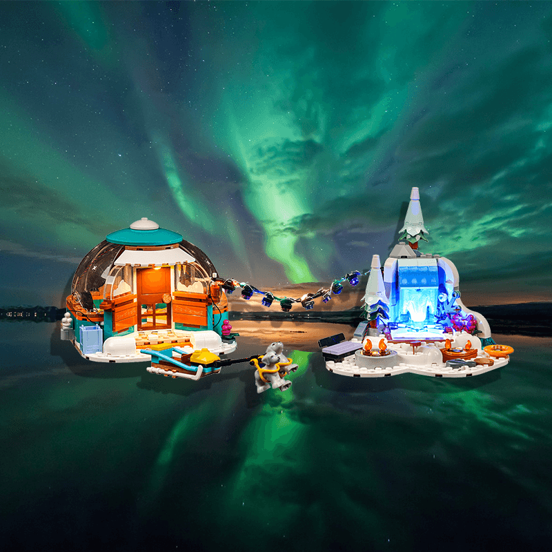 LED Lighting Kit for Igloo Holiday Adventure LEGO 41760 - Illuminate Aurora Beauty with Friends | Perfect for LEGO Displays, Nighttime Play & Winter-Themed Decorations