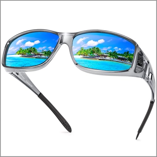 A22 Transparent Grey Frame/Blue Mirrored Lens