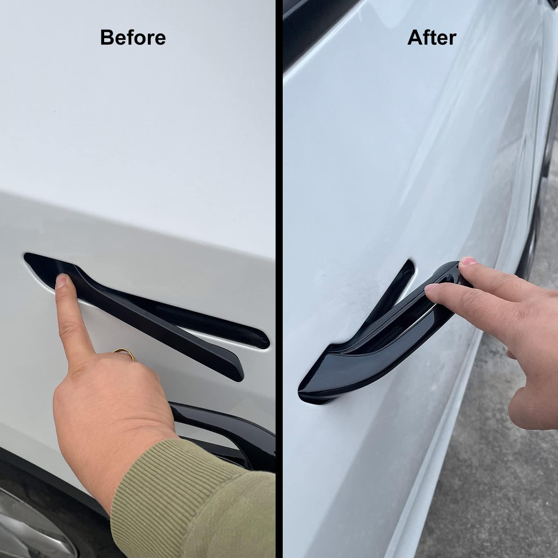 Tesla Model 3 & Y Door Handle Protector Cover (2017-2023) - Anti-Scratch Pull Handle Warp Shield - Perfect for Car Detailing & Door Protection