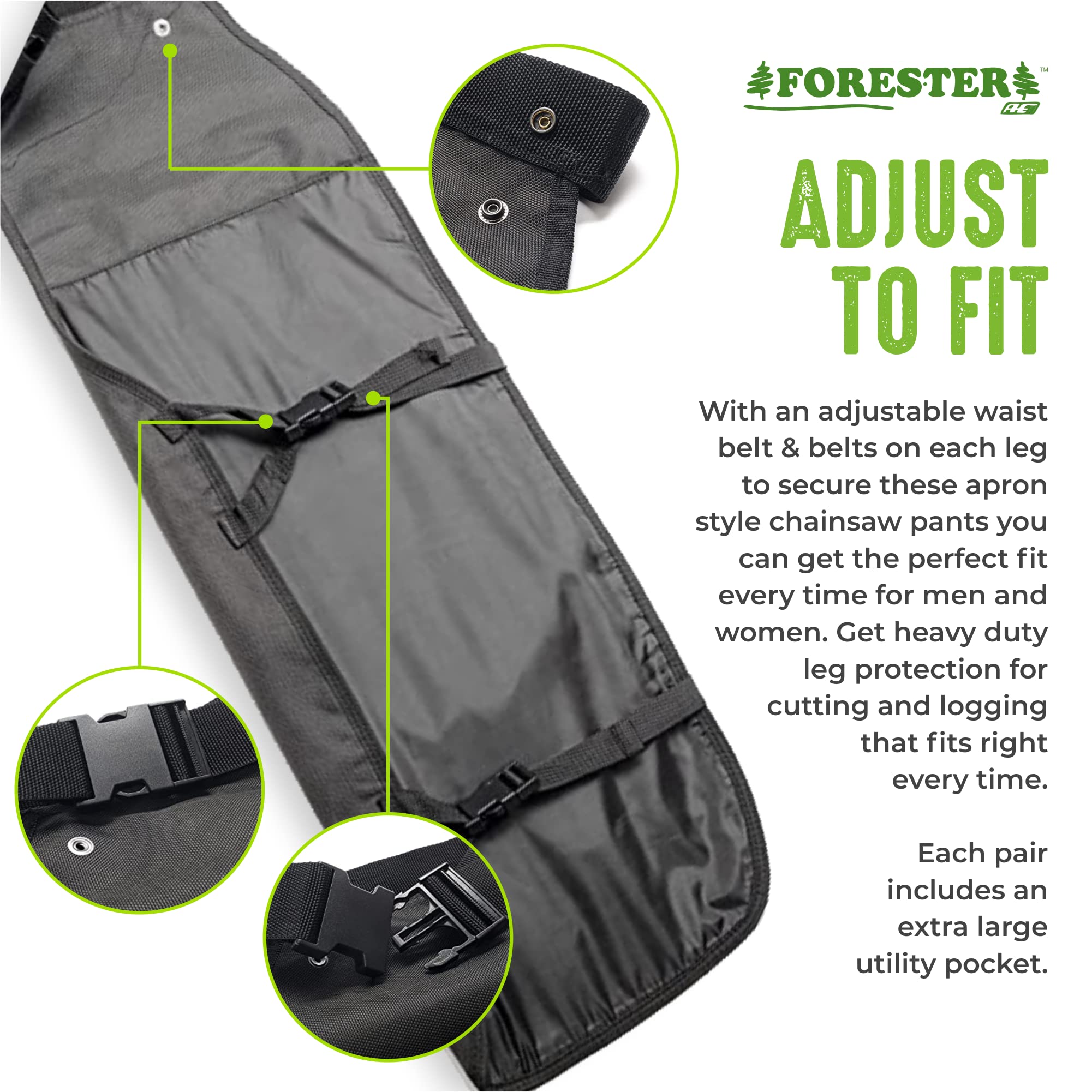 Forester OEM Arborist Forestry Professional Cutter's Combo Kit with Chaps & Helmet (40, Black) - Perfect for Tree Trimming, Logging & Outdoor Safety Work