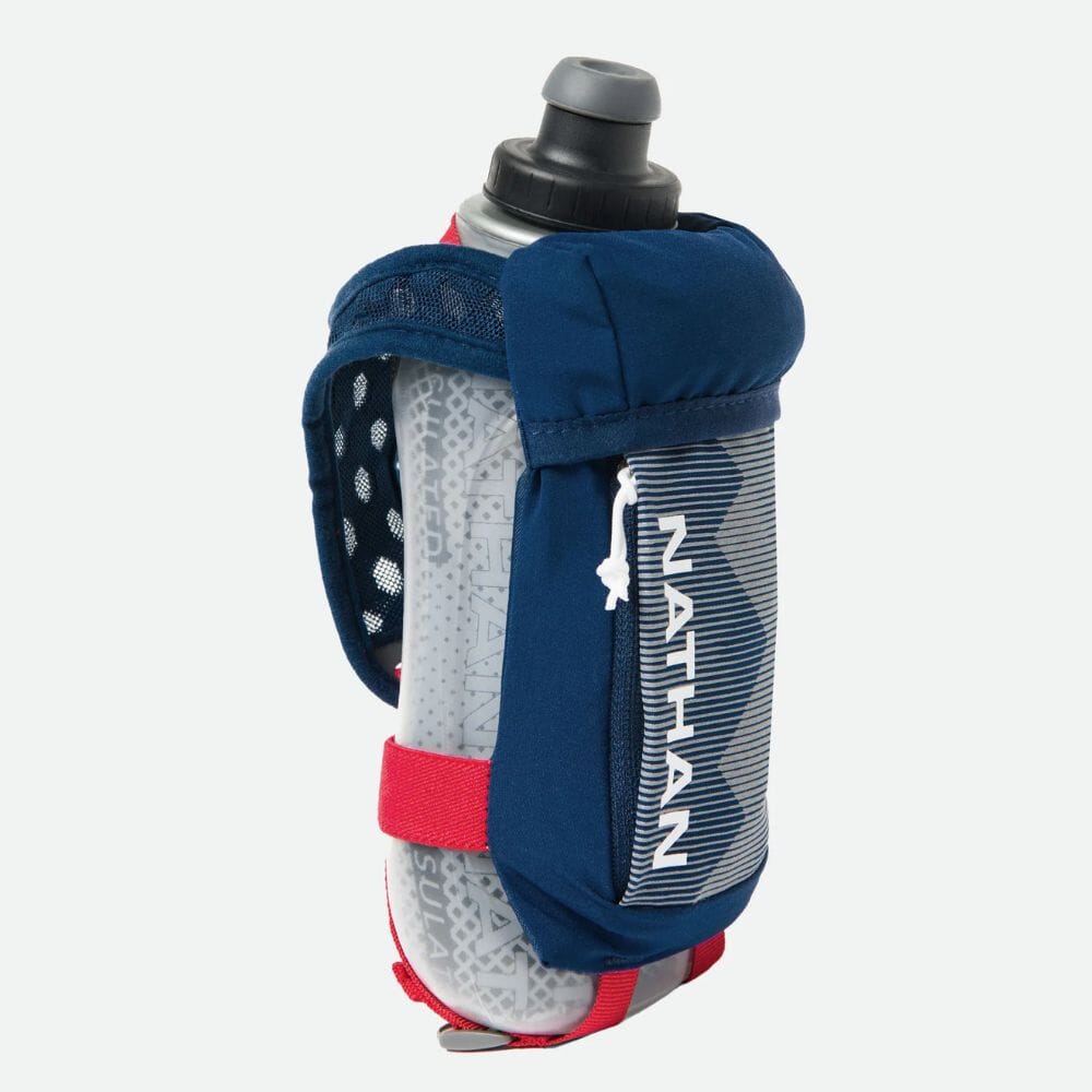Nathan QuickSqueeze Insulated Handheld Water Bottle - 18oz Leakproof & BPA-Free - Perfect for Running, Hiking & Outdoor Activities