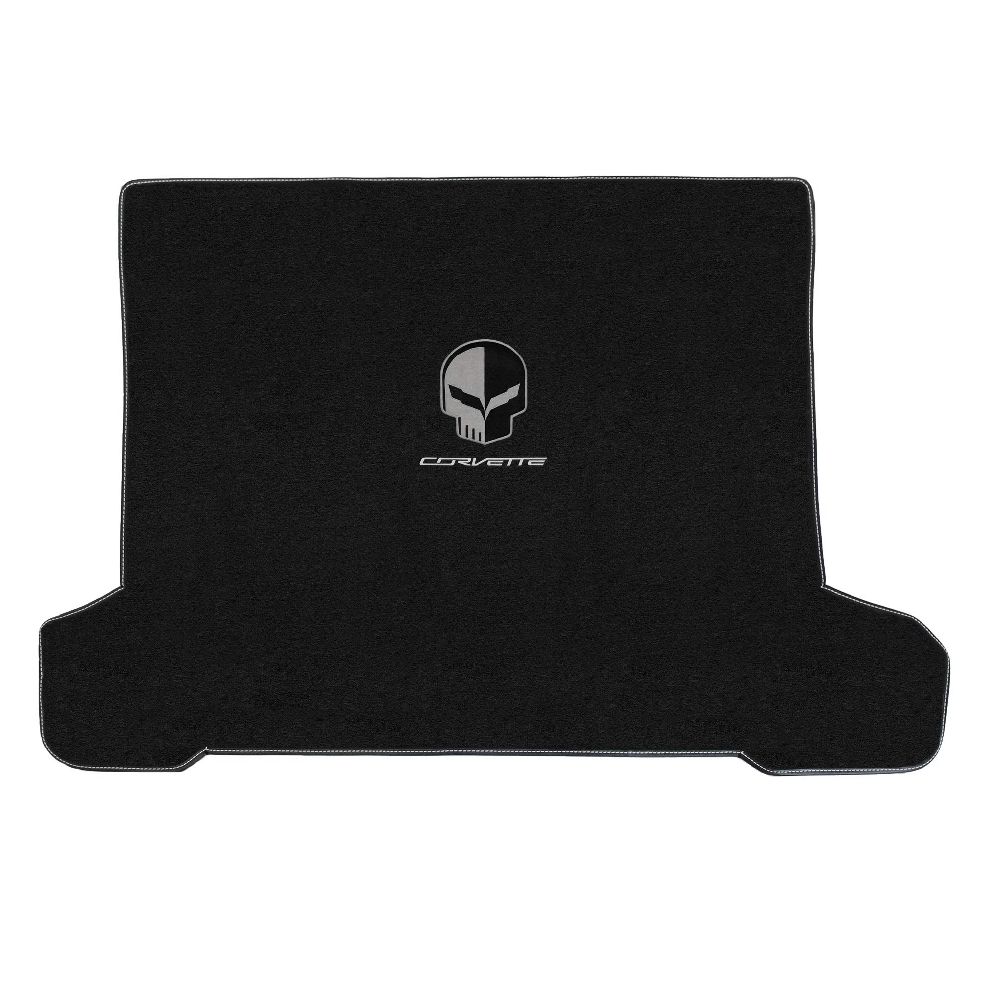 Premium Custom-Fit Carpeted Floor Mats for Corvette C7 2014-2019 - Luxury Car Floor Liners with 'Corvette' Jake Logo (Charcoal, Cargo Mat) | Perfect Fit, Enhanced Protection & Style for Your Sports Car Interior