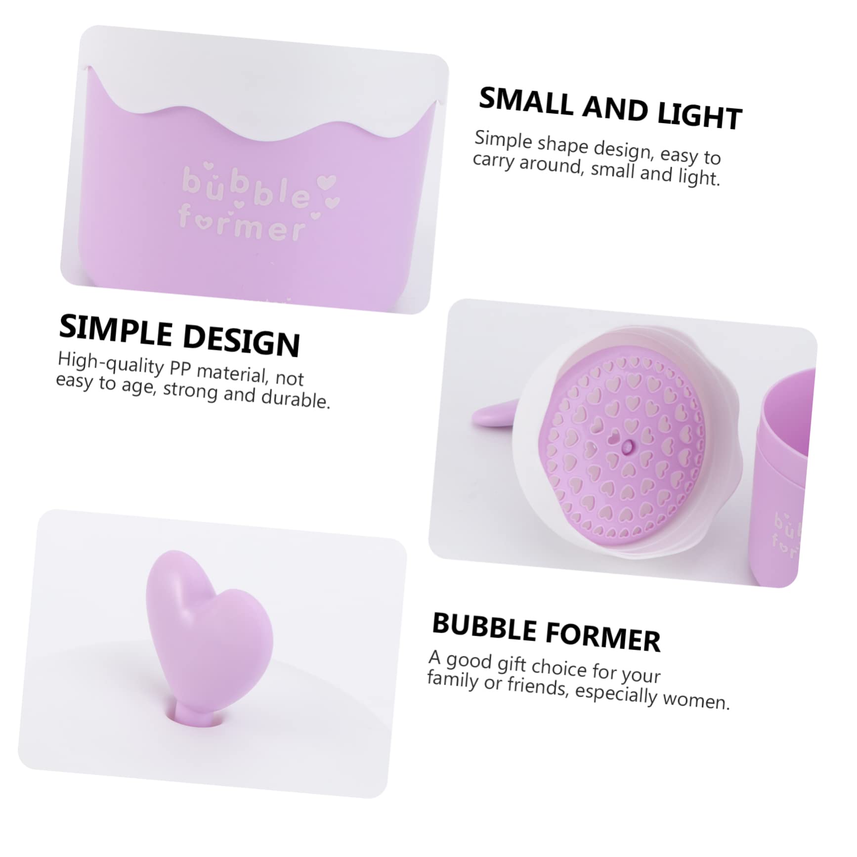 Zerodeko 3-Pack Bubble Machine Foam Dispenser - Facial Cleansing Tool & Body Wash Cup for Kids | Purple PP Foam Maker | Perfect for Spa Days, Bath Time & Gentle Face Washing