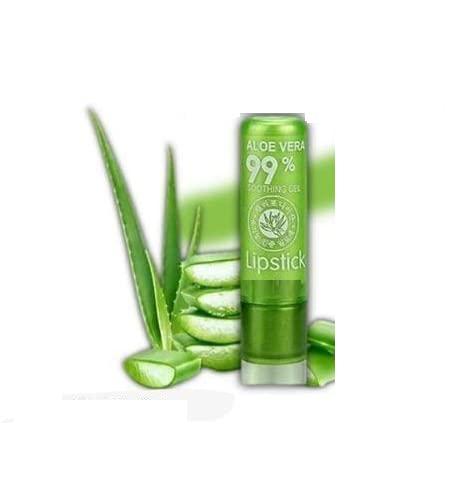 Natural Moisturizing Aloe Vera Lip Balm - Long-Lasting Hydration, Nourishes & Protects Lips - Color Changing Formula - Perfect for Dry Lips, Daily Care & Outdoor Activities
