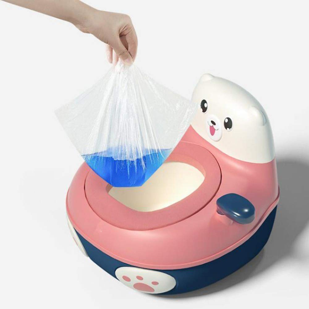 Portable Kids Potty Training Toilet with Comfortable Backrest - Cartoon Design for Boys & Girls Aged 2-5 | Ideal for Home, Travel & Daycare Use