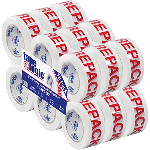 Tape Logic Pre-Printed Carton Sealing Tape - 'Repack' 2.2 Mil, 2
