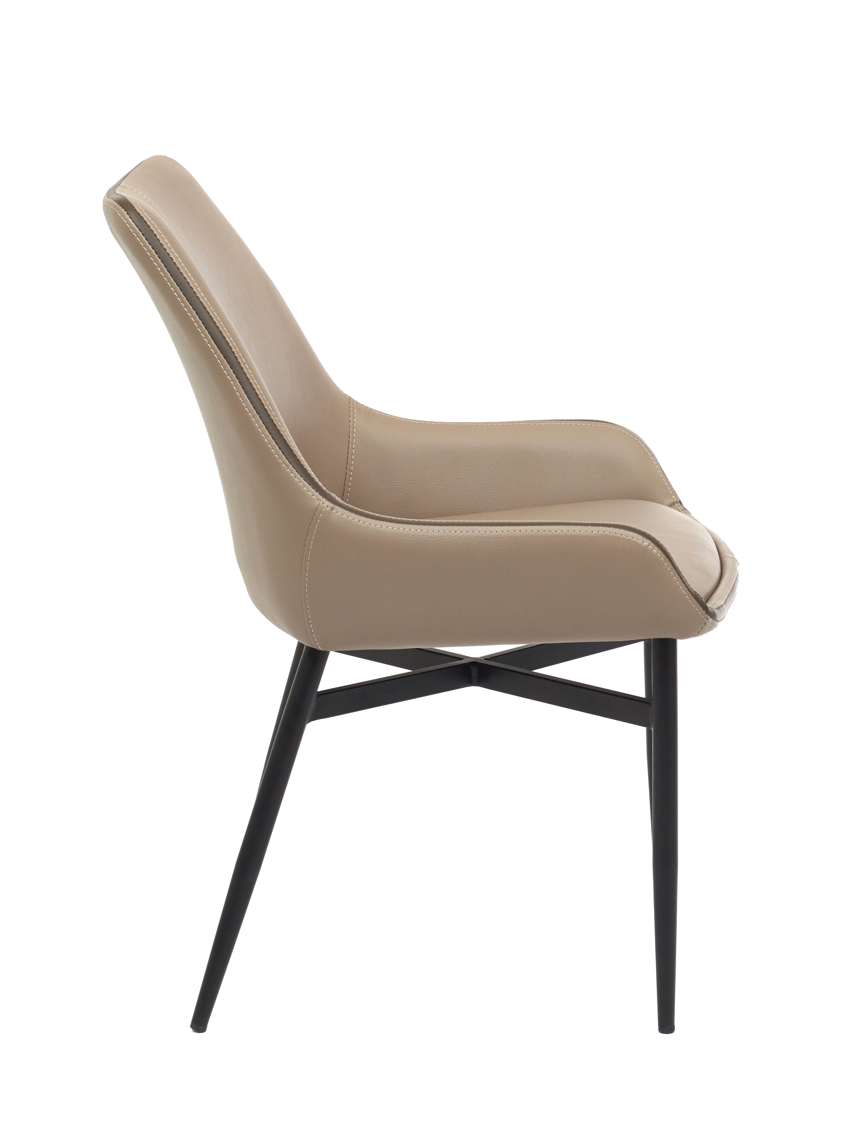 Etna Chair in Lite Taupe - Modern Accent Chair for Living Room, Bedroom, or Office - Comfortable Upholstered Seating with Sturdy Frame - Perfect for Relaxing, Reading, or Working from Home