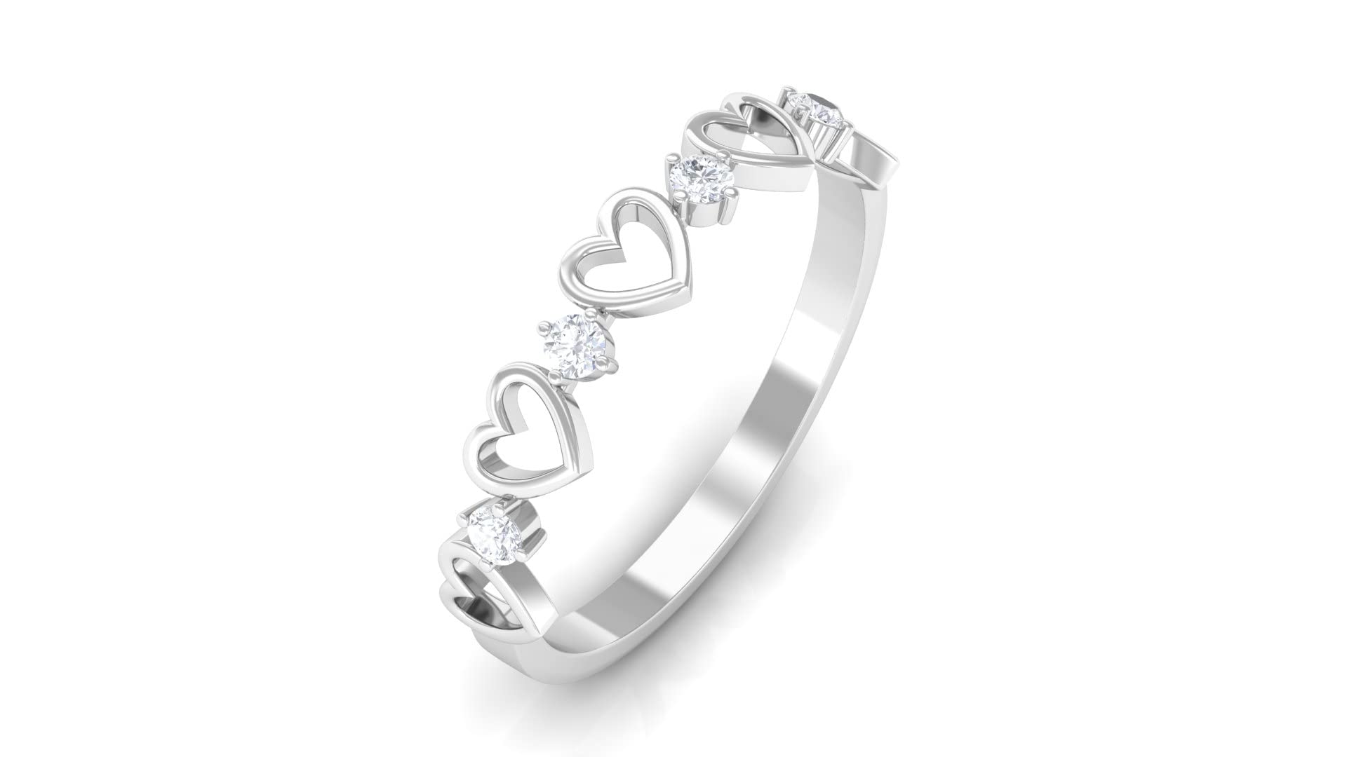 1/4 CT Certified Moissanite Promise Ring for Women - 14K Solid Gold Heart Band - Engagement, Wedding, Anniversary Gift - Perfect for Proposals, Valentine's Day & Special Occasions
