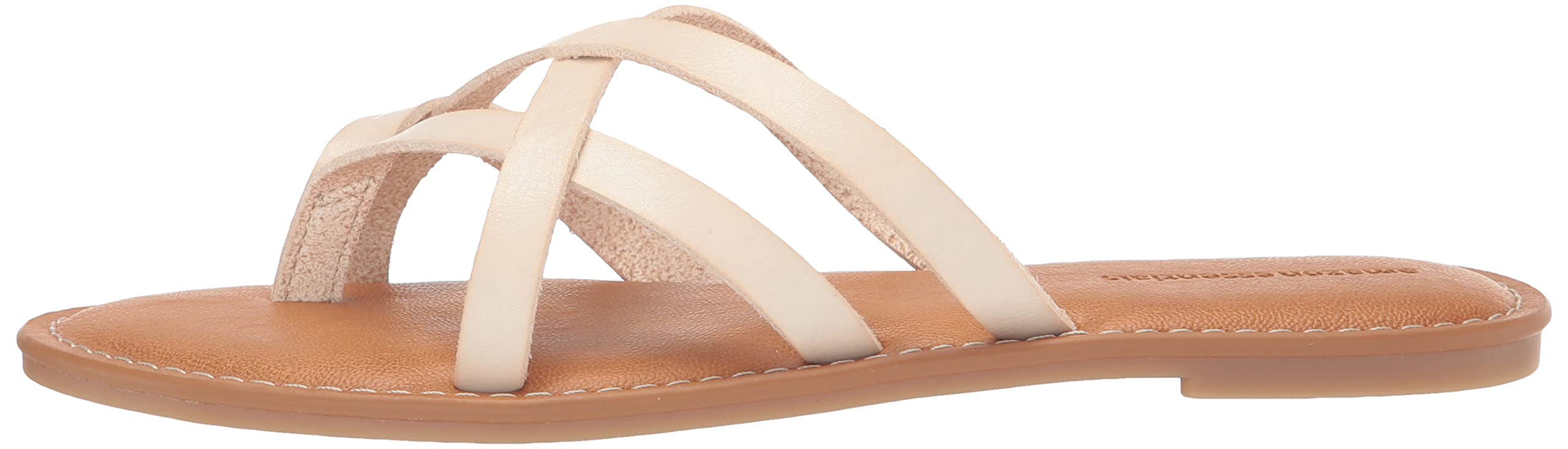 Amazon Essentials Women's Strappy Slide Flat Sandals - Comfortable Summer Casual Shoes for Beach, Pool, and Everyday Wear