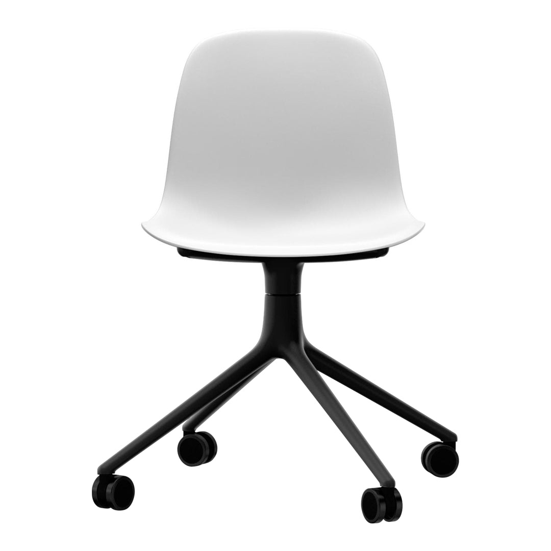 Ergonomic Form Chair with 4-Wheel Swivel Base - Comfortable Office & Home Desk Chair for Work, Study & Gaming