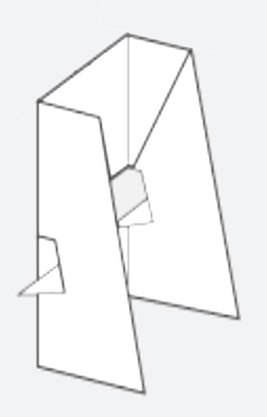 50-Pack White Double-Wing Easels - 9