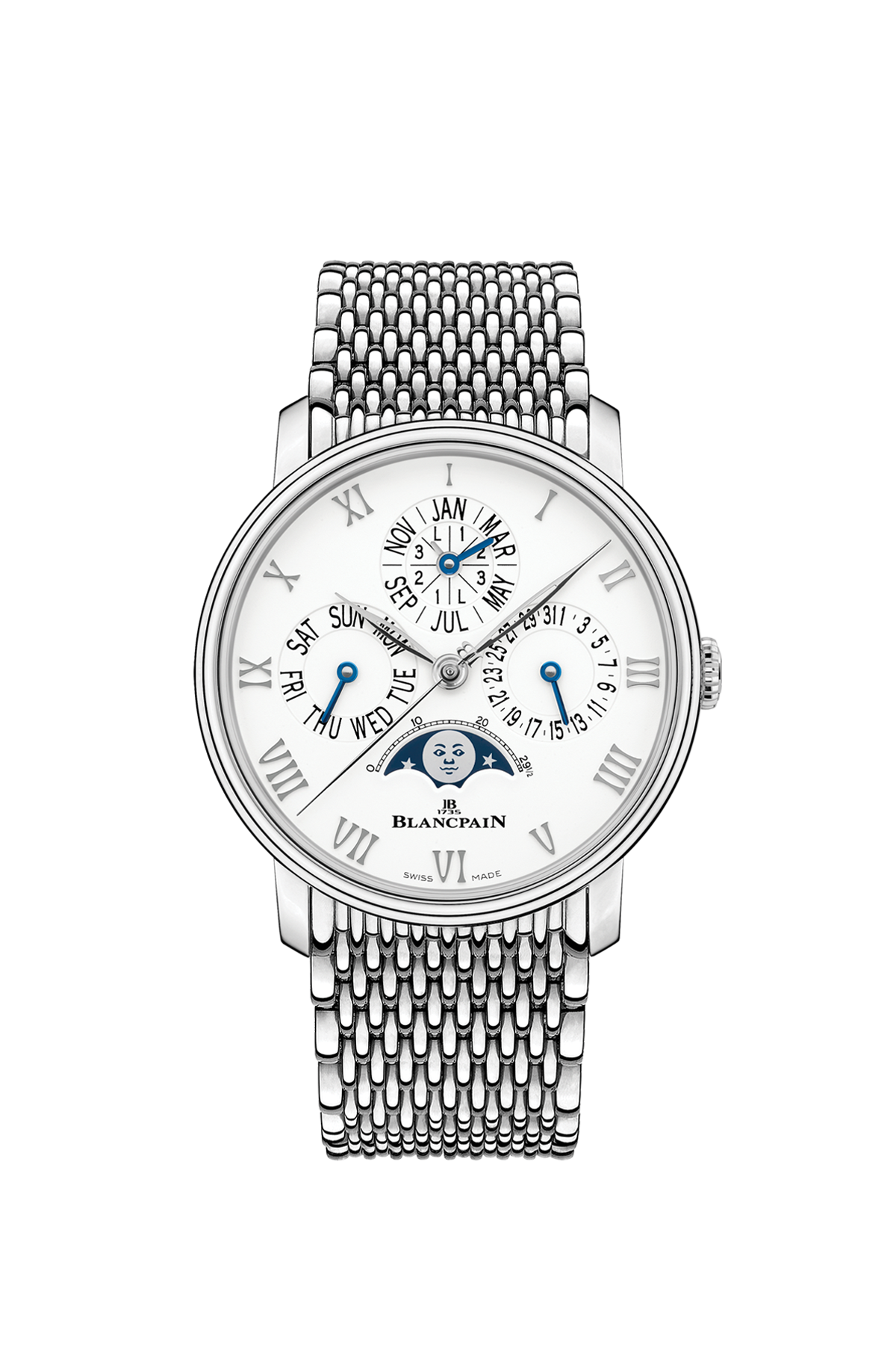 Blancpain Perpetual Calendar Moon Phase Luxury Men's Watch - Perfect for Formal Events & Business Occasions